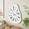 23" x 31" White Wooden Wavy Decorative Wall Clock